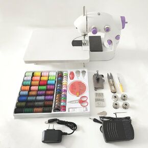 Beginner's simple sewing machine, Upgraded to professional version, equipped with magnetic table and sewing positioning auxiliary tool,sewing accessory kit provided(64 pieces)