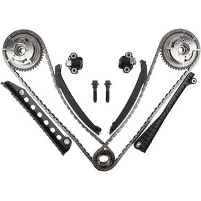 Timing Chain Kit Fit For Ford Explorer & For Mercury Mountaineer 06-10 4.6L, Explorer Sport 07-10, F-150 09-10,Mustang 05-10 Replace# TK4179 9-0387SK 4R3Z-6M256-CC XL1Z-6L266-AA 1L3Z-6L266-AA