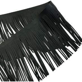 PU Leather Fringe Trim Brazil Tassel Fringe DIY Dance Skirt Tassel Faux Leather Hand Grips Tassel Fringe Wrap Cover 2yards