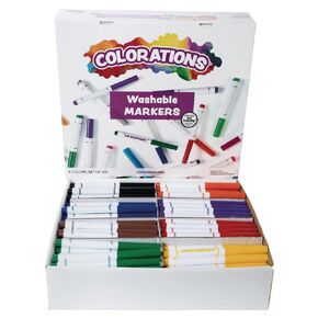 Colorations Classic Markers, Conical Tip,Set of 200, 8 Bold Colors, Coloring, Paper, Kids, Posters, Drawing, Bold Colors, Classroom, School Supplies, Art Supplies, Craft Projects, Assorted Set, Model: 98200