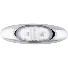 Grote 47982 MicroNova LED Clearance Marker Light - Red with Clear Lens & Chrome Bezel