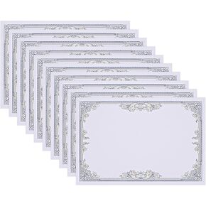 PATIKIL 50 Sheets Blank Certificate Paper, 8.5x11 Diploma Paper 180GSM for Office, Business, Graduation, White Paper with Red Border