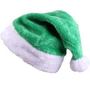 Plush Santa Hat Multicolor Christmas Hair Cap Decorations Unisex Velvet Fabric Hat Festival Costume Cosplay