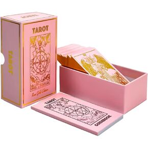 Rose Gold Tarot & Guide | Classic Tarot Design and Gold Foil | Made in USA