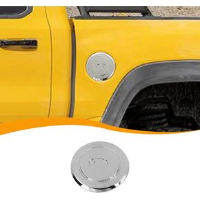 Hoolcar Gas Cap Cover Fuel Filler Door Gas Tank Cap Trim Cover for Dodge Ram TRX 2018-2024, Exterior Accessories, Chrome