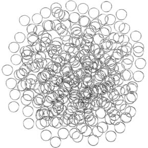 Sibba 200 Pcs Split Jump Rings for Keychains Double Loops Metal Key Rings Small Connectors Stainless Steel Jump Rings Findings Silver Keychain for Jewelry Making Necklaces Bracelets DIY(6MM) in Saudi Arabia