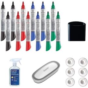 Quartet Glass Board Dry Erase Markers, Premium, Bullet Tip, Assorted Colors, 4 Pack (79552)