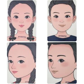 HNShining Face Painting Board,Face Paint Practice Board,Reusable Painting Exercise Template,Makeup Painting Tool