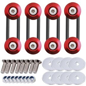 Bumper Quick Release Kit, 4 sets Quick Release Bumper Clips Fasteners Band, Front Bumper & Rear Bumper Fender Repair Kit (Black)