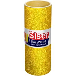 SISER GLITTER Heat Transfer Vinyl (Tshirt HTV) 20" x 12" - GOLD