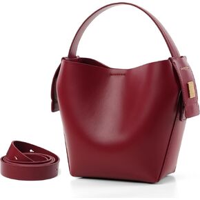 LA FESTIN Leather Bucket Bags for Women - Adjustable Long Strap Designer Crossbody Handbags, Shoulder Purse for Everyday Use