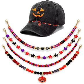 CEALXHENY 3/4 قطعة قبعة سائق الشاحنة سلاسل هالوين عيد الميلاد قبعة سائق الشاحنة سلاسل هيشي مطرز سلاسل قبعة بيسبول اكسسوارات in Kuwait