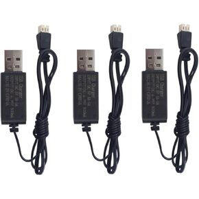sea jump 3PCS 3.8V with JST PH-2.0 Plug Connector USB Charging Cable Suitable for Cinehoop Tinyhawk Mini FPV Racing UAV RC Radio-Controlled Aircraft Battery