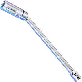 KORR Tools KSI001 5/8-Inch Magnetic Spark Plug Socket, 3/8 -Inch drive, 10-Inch Length Swivel Extension