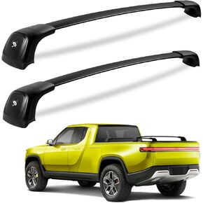 Lockable 220lbs Roof Rack Cross Bars Compatible with Rivian R1S 2022 2023 2024 2025 (Without Roof Rails), Heavy Duty Anti-Theft Aluminum Roof Rails Crossbars Luggage Cargo Carrier