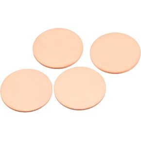MECCANIXITY Stamping Blank Copper Round DIY Tags, 32mm/1.26" for Craft Decoration, Pack of 4