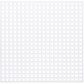 MECCANIXITY 20Pcs Plastic Mesh Canvas Sheet 7 Count 8 cm/ 3.1" White Square Blank Canvas for Embroidery Needlepoint, Knit Crochet Mesh