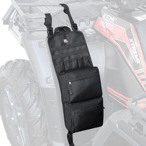 KEMIMOTO ATV Fender Bag Roll Up Tool Organizer Bag 1680D Portable Wrench Organizer Holder Heavy-Duty Rear Front ATV Gear Bag Tool Roll Bag Fits for ATV UTV Car for Mechanic, Electrician, Carpenter
