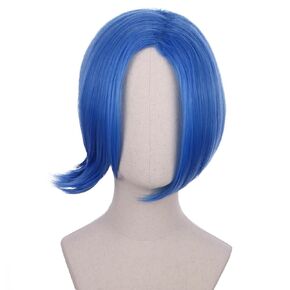 Kids Blue Bob Wig Child Dark Blue Wig Short Straight Blue Bob Wig Girls Costume Wig for Halloween Party with Wig Cap