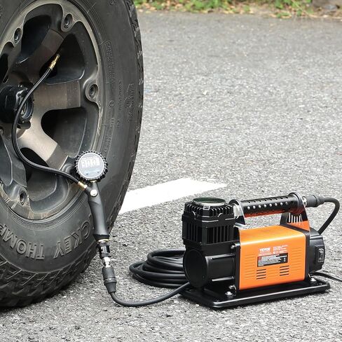 VEVOR 10.6 CFM Heavy Duty Air Compressor, 30s Fast Inflation | Dual-Cylinder Portable Tire Inflator, 12V 150PSI Offroad Air Pump with Adapters for Trucks Car SUV 4 x 4 Vehicle RV in Saudi Arabia