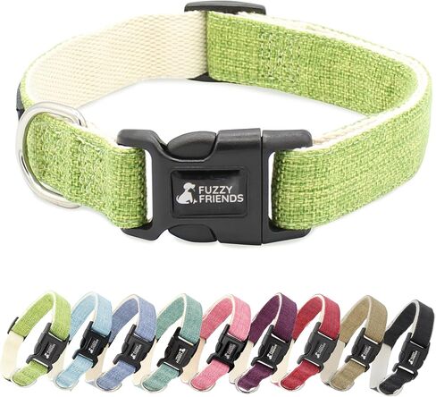 Purple Hemp Dog Collar - Hypoallergenic Dog Collar - Comfortable for Sensitive Skin or Allergies with no Harsh Dyes or Chemicals - 4 Sizes from X-Small to Large Breeds in Saudi Arabia
