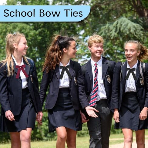 Bow Ties for Women, Womens Bow Tie Solid Color Clip on Bowties for Women Girls School Uniform Shirt Wedding Party in Kuwait