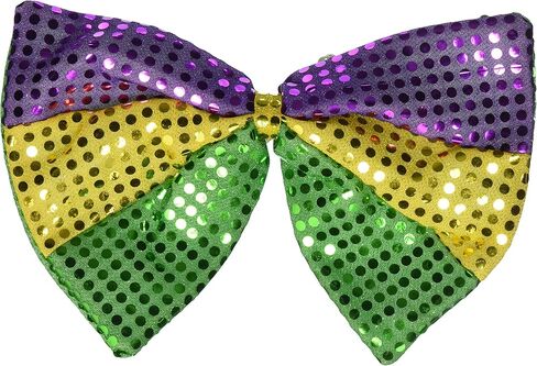 Beistle 60067 2 Piece Beaded Mardi Gras Ties, 13", Green/Gold/Purple in Saudi Arabia