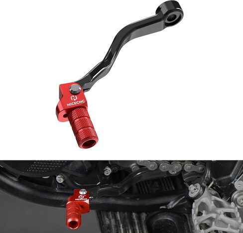 Red Motorcycle Folding Gear Shifter Lever Compatible with GasGas EX MC EC 125/250/300 2024 EX F 250/350 2024 Forged Aluminum Gear Shift Shifter Lever Folding, See Fitment in Kuwait