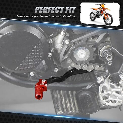 Red Motorcycle Folding Gear Shifter Lever Compatible with GasGas EX MC EC 125/250/300 2024 EX F 250/350 2024 Forged Aluminum Gear Shift Shifter Lever Folding, See Fitment in Kuwait