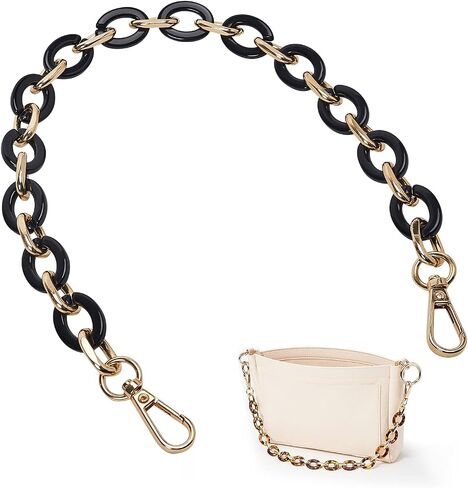 Vercord Handbag Chain Shoulder Bag Strap Replacement Acrylic Chain Decoration Purse Making Accessory 18inch in Kuwait