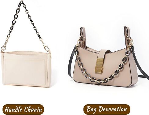 Vercord Handbag Chain Shoulder Bag Strap Replacement Acrylic Chain Decoration Purse Making Accessory 18inch in Kuwait