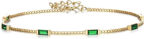 BriLove Dainty رائع 925 الفضة الاسترليني أساور جوهرة للنساء، ستة أساور التنس قطع الزمرد لمجوهرات هدايا عيد ميلاد حفلة موسيقية in Kuwait