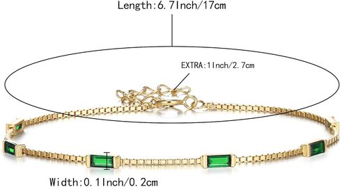 BriLove Dainty رائع 925 الفضة الاسترليني أساور جوهرة للنساء، ستة أساور التنس قطع الزمرد لمجوهرات هدايا عيد ميلاد حفلة موسيقية in Kuwait