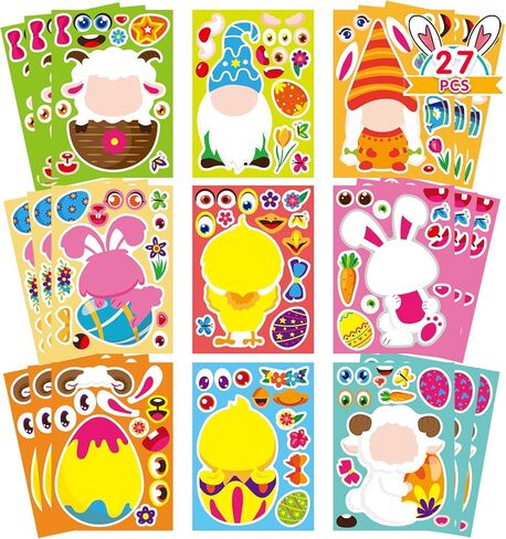 St.Patricks Day Craft Kit for Kids, Leprechaun Ornaments Hanging Art and Craft DIY Project, Make Your Own Leprechaun Stickers Kit, St Patricks Day Shamrock Crafts Party Favors Decorations, 24 Sets in Kuwait