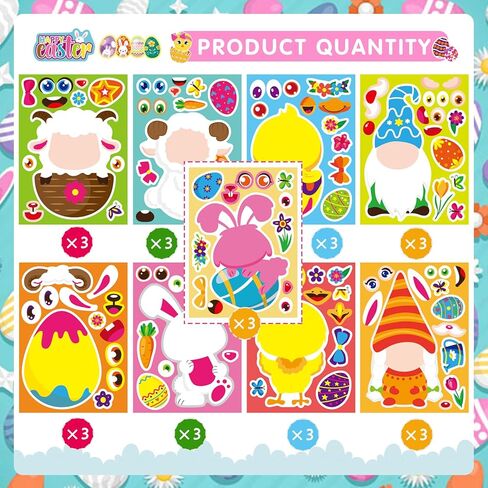 St.Patricks Day Craft Kit for Kids, Leprechaun Ornaments Hanging Art and Craft DIY Project, Make Your Own Leprechaun Stickers Kit, St Patricks Day Shamrock Crafts Party Favors Decorations, 24 Sets in Kuwait