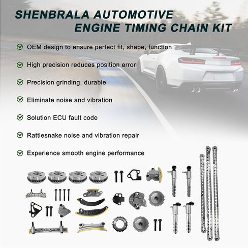 9-0753SVVT Engine Timing Chain Kit with VVT Sprocket, Camshaft Phaser and Solenoid Actuator Fit for Chevy,Buic-k,Cadilla-c,GM-C,Pontia-c,Satur-n, Suzuk-i in Saudi Arabia