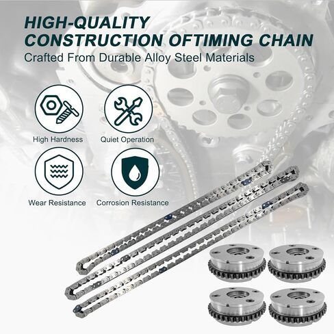 9-0753SVVT Engine Timing Chain Kit with VVT Sprocket, Camshaft Phaser and Solenoid Actuator Fit for Chevy,Buic-k,Cadilla-c,GM-C,Pontia-c,Satur-n, Suzuk-i in Saudi Arabia