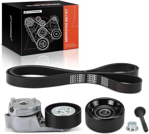 A-Premium Engine Serpentine Belt Drive Kit Compatible with Jeep Cars - WJ Series Grand Cherokee 1999-2004, TJ Series Wrangler 2000-2006, TJ 2000-2006 - 4.0L in Saudi Arabia