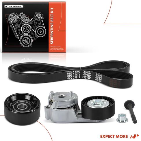 A-Premium Engine Serpentine Belt Drive Kit Compatible with Jeep Cars - WJ Series Grand Cherokee 1999-2004, TJ Series Wrangler 2000-2006, TJ 2000-2006 - 4.0L in Saudi Arabia