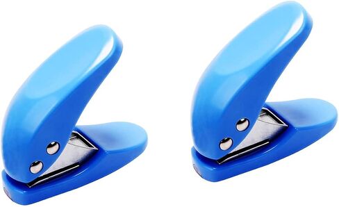 Mini Hole Punch, 10 Sheet Punch Capacity, Single Ring Cute Handheld Hole Punch (1 Blue) in Kuwait