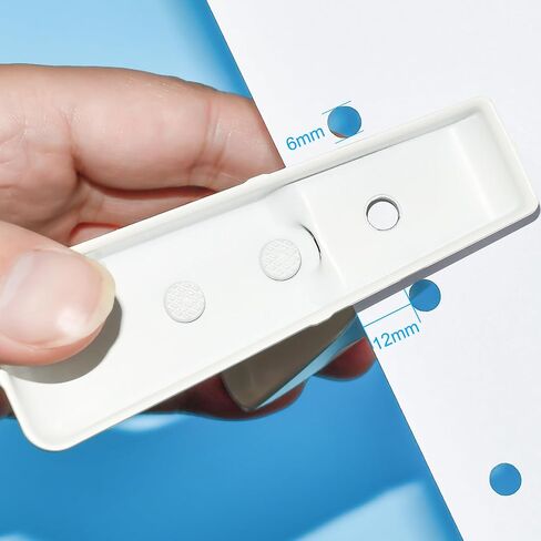 JIKIOU Single Hole Punch, 40 Sheets Punch Capacity Hole Puncher Single, Small Hole Punch with Non-Slip Removable Base, One Hole Puncher for Crafts Scrapbooks Paper Chipboard White in Kuwait