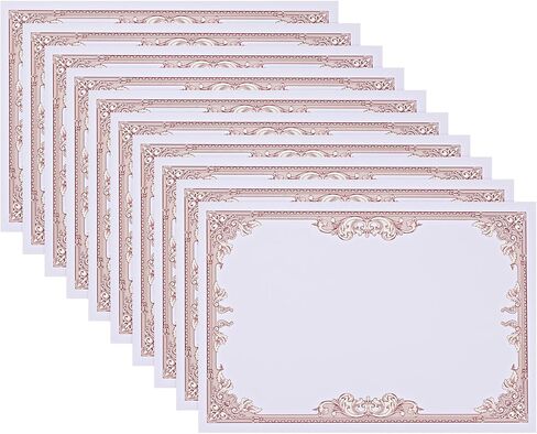 PATIKIL 50 Sheets Blank Certificate Paper, 8.5x11 Diploma Paper 180GSM for Office, Business, Graduation, White Paper with Red Border in Saudi Arabia