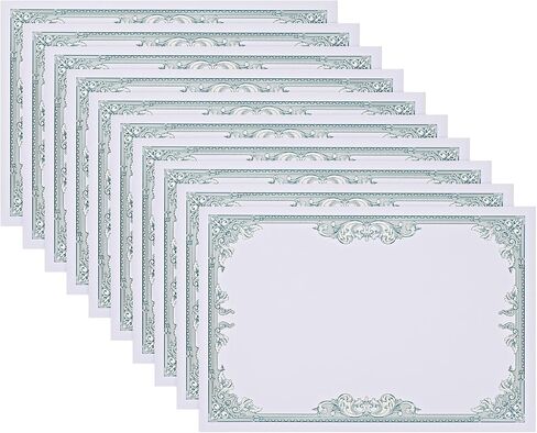 PATIKIL 50 Sheets Blank Certificate Paper, 8.5x11 Diploma Paper 180GSM for Office, Business, Graduation, White Paper with Red Border in Saudi Arabia