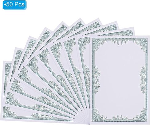 PATIKIL 50 Sheets Blank Certificate Paper, 8.5x11 Diploma Paper 180GSM for Office, Business, Graduation, White Paper with Red Border in Saudi Arabia
