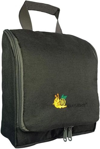 Hanging Travel Toiletry Bag Organizer| Wash Bag| Makeup Cosmetic Vanity Bag for Accessories, Shampoo, Loofah, Shower Dopp Kit, Beach item, Travel Essentials, Hygiene kit (Pirate Black) in Saudi Arabia