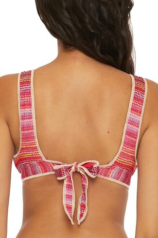 BECCA Women's Standard Rainbow Sunset Halter Bikini Top, Adjustable, Tie Back, Swimwear Separates in Saudi Arabia