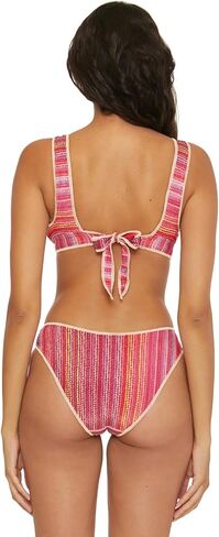 BECCA Women's Standard Rainbow Sunset Halter Bikini Top, Adjustable, Tie Back, Swimwear Separates in Saudi Arabia