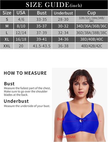 Ocean Blues Women's Retro Cutout Bikini Tops for Women Lace Up Back Padded Swimsuit Top in Kuwait