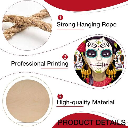 إكليل يوم الموتى، El Día de Los Muertos Door Sgin لواجهة الباب، المكسيك جمجمة السكر فريدا مع الزهور، 12 × 12 بوصة (يوم الموتى) in Kuwait