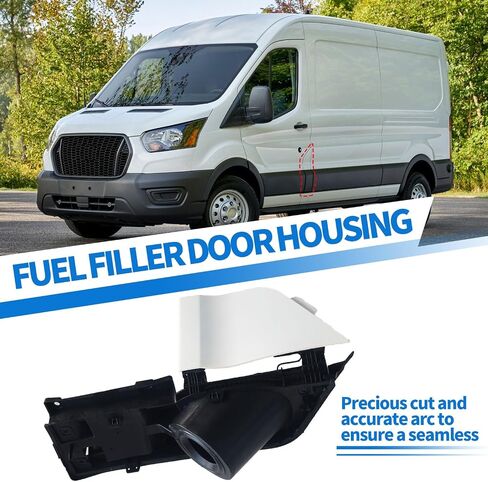 Fuel Door Housing for Ford Transit Vans 150 250 350(HD) 2015-2024, Fuel Gas Filler Door Pocket Hinge Tank Accessories, Replace OEM # CK4Z-5427936-A, CK4Z-5427936-J, CK4Z-5427936-F in Saudi Arabia